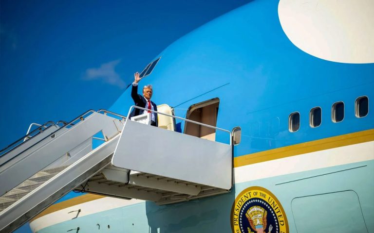 President Donald Trump heads to Beijing for high-stakes meeting with President Xi Jinping