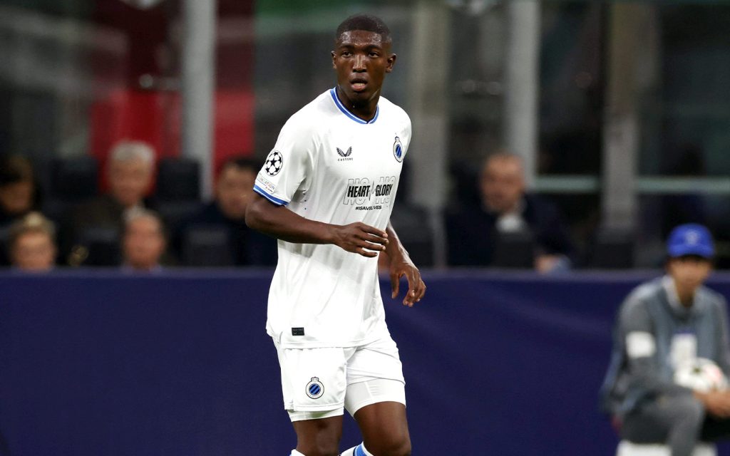 Joel Ordóñez of Brugge looks on during the UEFA Champions League against AC Milan at San Siro Stadium