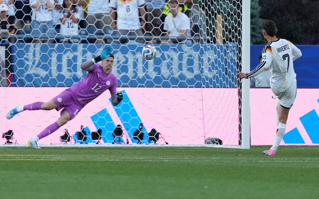 Paraguay goalkeeper Orlando Gill saves Kai Havertz's penalty as Paraguay eliminate four-time champions Germany in a shootout at the FIFA World Cup 2026