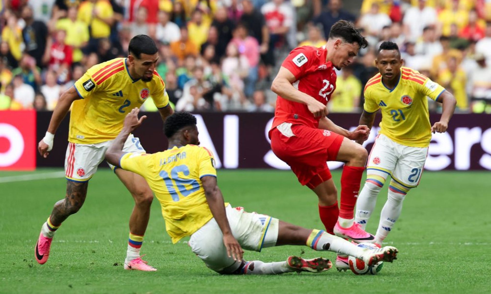 Switzerland beat Colombia on penalties to set up Messi clash